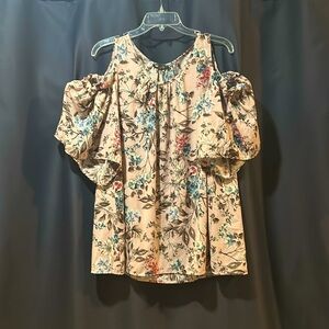 Tan Floral Top